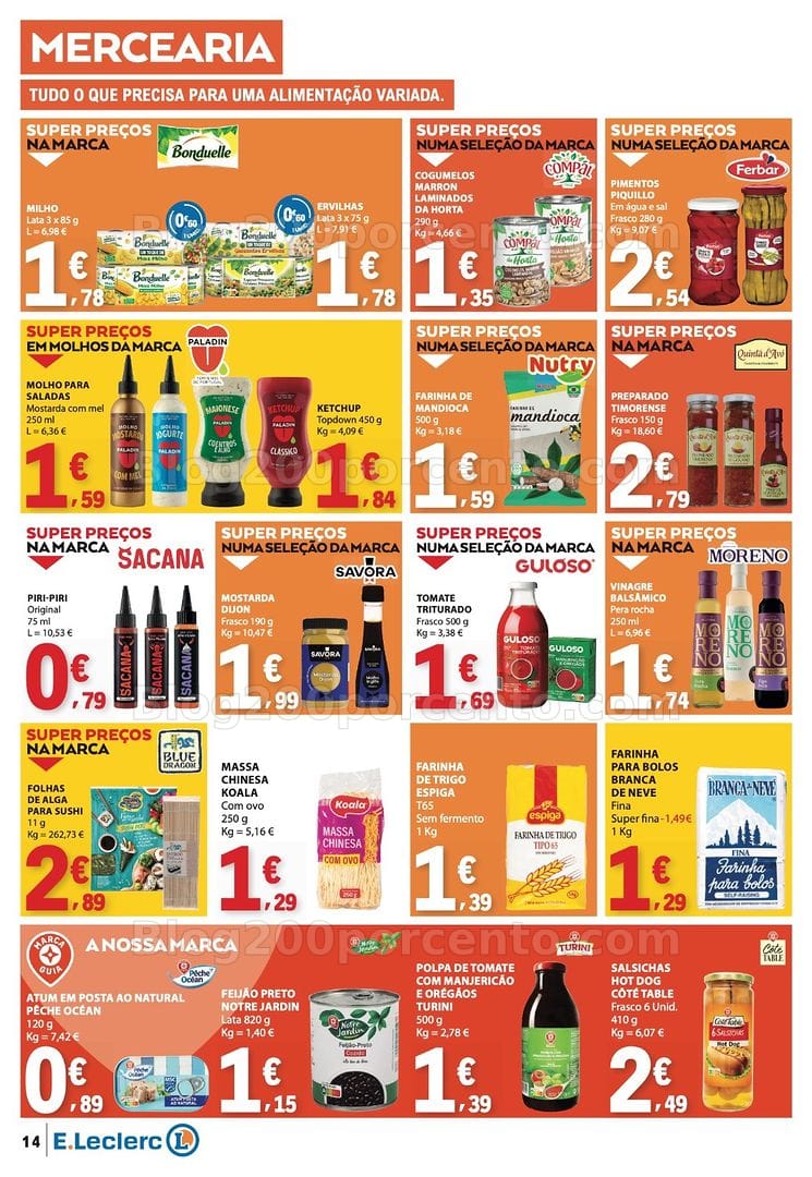 Antevisão Folheto E-LECLERC Promoções de 6 a 12 agosto